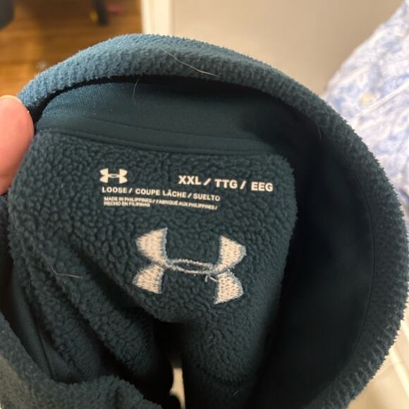 Under Armour Turquoise Half-Zip Fleece Sweater | Cozy Sport Layer - Picture 8 of 10